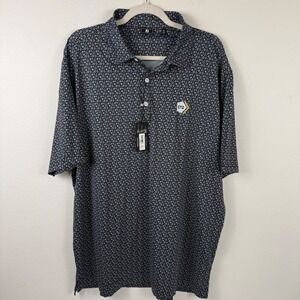 FootJoy Mens ProDry Floral Golf Polo Shirt Navy White XL New With Tags C12 Logo